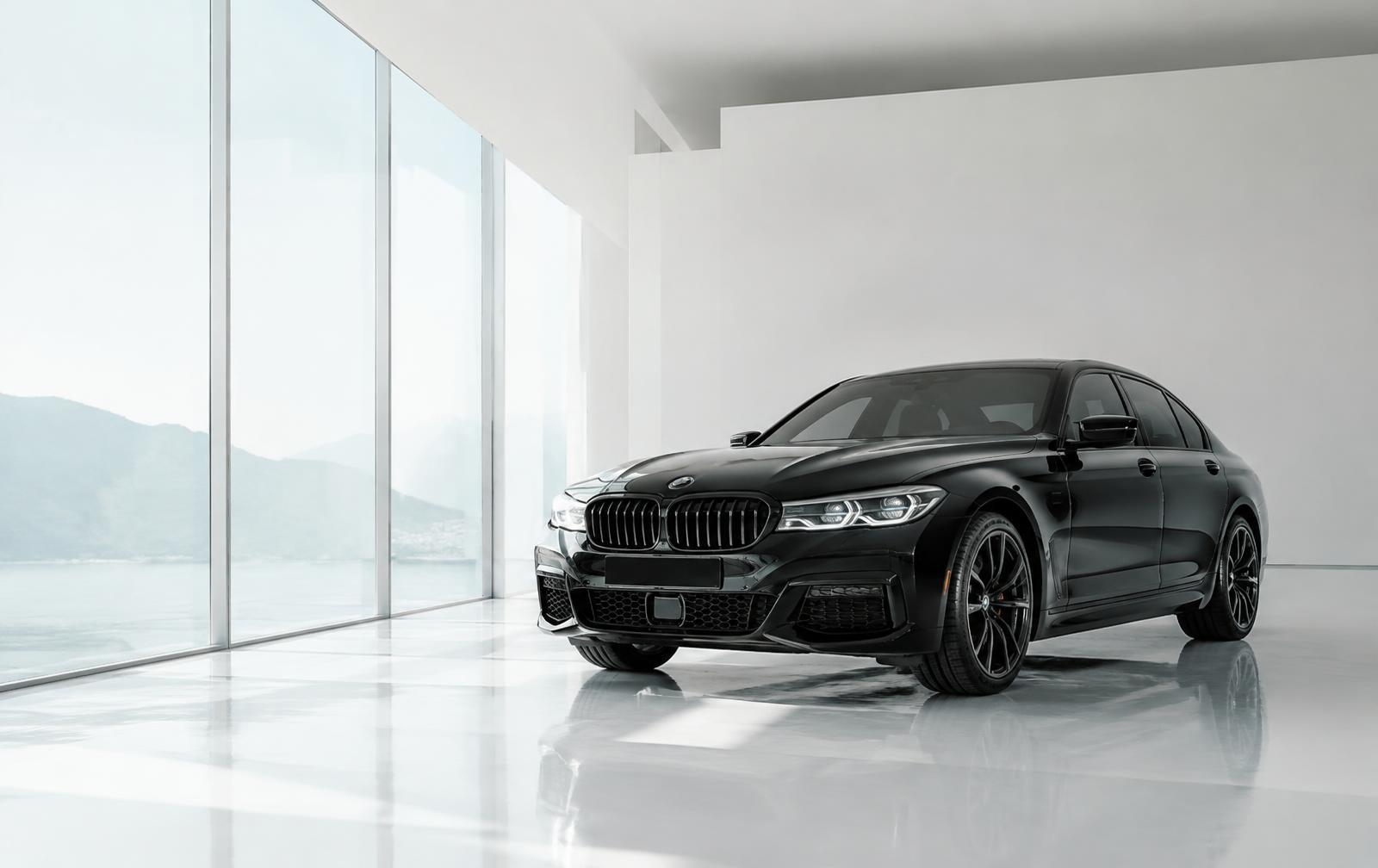 Veículo premium em showroom